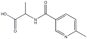 2-{[(6-methylpyridin-3-yl)carbonyl]amino}propanoic acid Struktur