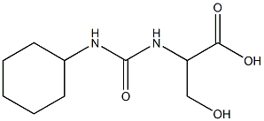 2-{[(cyclohexylamino)carbonyl]amino}-3-hydroxypropanoic acid Struktur