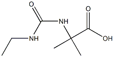 2-{[(ethylamino)carbonyl]amino}-2-methylpropanoic acid Struktur