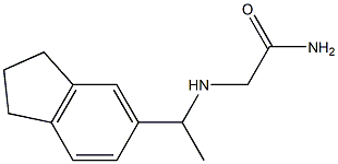 2-{[1-(2,3-dihydro-1H-inden-5-yl)ethyl]amino}acetamide Struktur