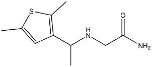 2-{[1-(2,5-dimethylthiophen-3-yl)ethyl]amino}acetamide Struktur