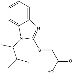 2-{[1-(3-methylbutan-2-yl)-1H-1,3-benzodiazol-2-yl]sulfanyl}acetic acid Struktur