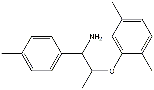 2-{[1-amino-1-(4-methylphenyl)propan-2-yl]oxy}-1,4-dimethylbenzene Struktur