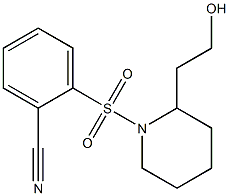 2-{[2-(2-hydroxyethyl)piperidin-1-yl]sulfonyl}benzonitrile Struktur