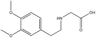 2-{[2-(3,4-dimethoxyphenyl)ethyl]amino}acetic acid Struktur