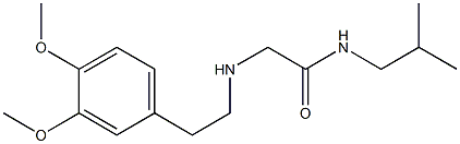 2-{[2-(3,4-dimethoxyphenyl)ethyl]amino}-N-(2-methylpropyl)acetamide Struktur