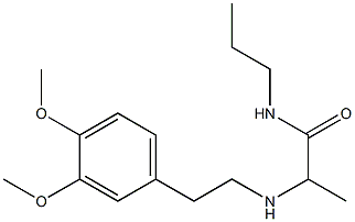 2-{[2-(3,4-dimethoxyphenyl)ethyl]amino}-N-propylpropanamide Struktur