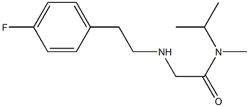 2-{[2-(4-fluorophenyl)ethyl]amino}-N-methyl-N-(propan-2-yl)acetamide Struktur