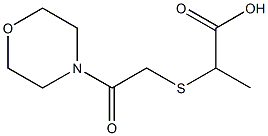 2-{[2-(morpholin-4-yl)-2-oxoethyl]sulfanyl}propanoic acid Struktur