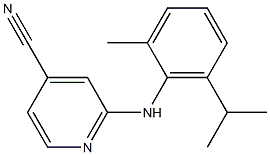 2-{[2-methyl-6-(propan-2-yl)phenyl]amino}pyridine-4-carbonitrile Struktur