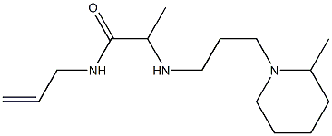 2-{[3-(2-methylpiperidin-1-yl)propyl]amino}-N-(prop-2-en-1-yl)propanamide Struktur