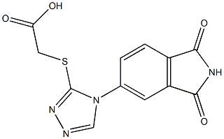 2-{[4-(1,3-dioxo-2,3-dihydro-1H-isoindol-5-yl)-4H-1,2,4-triazol-3-yl]sulfanyl}acetic acid Struktur