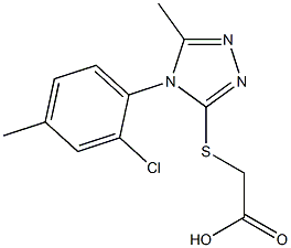 2-{[4-(2-chloro-4-methylphenyl)-5-methyl-4H-1,2,4-triazol-3-yl]sulfanyl}acetic acid Struktur