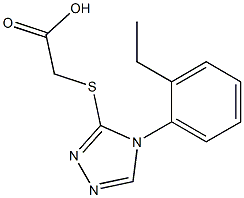 2-{[4-(2-ethylphenyl)-4H-1,2,4-triazol-3-yl]sulfanyl}acetic acid Struktur