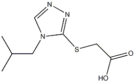 2-{[4-(2-methylpropyl)-4H-1,2,4-triazol-3-yl]sulfanyl}acetic acid Struktur