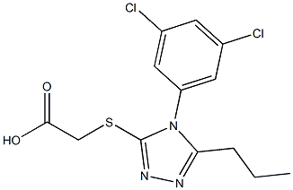 2-{[4-(3,5-dichlorophenyl)-5-propyl-4H-1,2,4-triazol-3-yl]sulfanyl}acetic acid Struktur