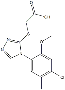 2-{[4-(4-chloro-2-methoxy-5-methylphenyl)-4H-1,2,4-triazol-3-yl]sulfanyl}acetic acid Struktur