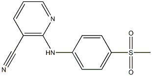 2-{[4-(methylsulfonyl)phenyl]amino}nicotinonitrile Struktur