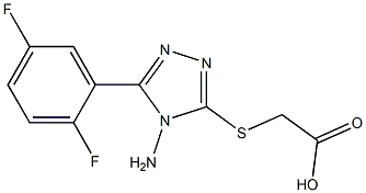 2-{[4-amino-5-(2,5-difluorophenyl)-4H-1,2,4-triazol-3-yl]sulfanyl}acetic acid Struktur