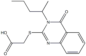 2-{[4-oxo-3-(pentan-2-yl)-3,4-dihydroquinazolin-2-yl]sulfanyl}acetic acid Struktur