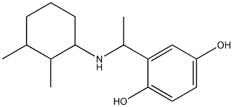 2-{1-[(2,3-dimethylcyclohexyl)amino]ethyl}benzene-1,4-diol Struktur