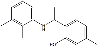 2-{1-[(2,3-dimethylphenyl)amino]ethyl}-5-methylphenol Struktur