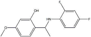 2-{1-[(2,4-difluorophenyl)amino]ethyl}-5-methoxyphenol Struktur