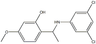 2-{1-[(3,5-dichlorophenyl)amino]ethyl}-5-methoxyphenol Struktur