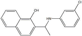 2-{1-[(3-chlorophenyl)amino]ethyl}naphthalen-1-ol Struktur