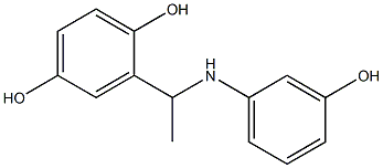 2-{1-[(3-hydroxyphenyl)amino]ethyl}benzene-1,4-diol Struktur