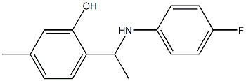 2-{1-[(4-fluorophenyl)amino]ethyl}-5-methylphenol Struktur