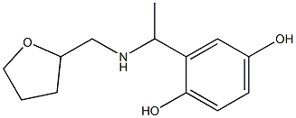 2-{1-[(oxolan-2-ylmethyl)amino]ethyl}benzene-1,4-diol Struktur