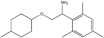 2-{1-amino-2-[(4-methylcyclohexyl)oxy]ethyl}-1,3,5-trimethylbenzene Struktur