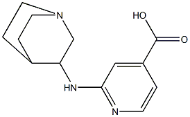 2-{1-azabicyclo[2.2.2]octan-3-ylamino}pyridine-4-carboxylic acid Struktur