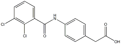 2-{4-[(2,3-dichlorobenzene)amido]phenyl}acetic acid Struktur