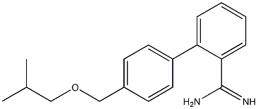 2-{4-[(2-methylpropoxy)methyl]phenyl}benzene-1-carboximidamide Struktur