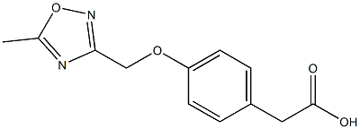 2-{4-[(5-methyl-1,2,4-oxadiazol-3-yl)methoxy]phenyl}acetic acid Struktur