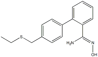 2-{4-[(ethylsulfanyl)methyl]phenyl}-N'-hydroxybenzene-1-carboximidamide Struktur