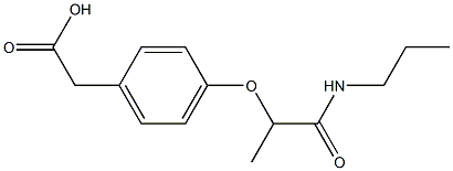 2-{4-[1-(propylcarbamoyl)ethoxy]phenyl}acetic acid Struktur