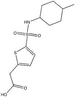 2-{5-[(4-methylcyclohexyl)sulfamoyl]thiophen-2-yl}acetic acid Struktur