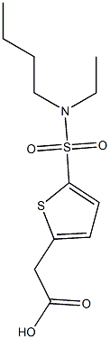 2-{5-[butyl(ethyl)sulfamoyl]thiophen-2-yl}acetic acid Struktur