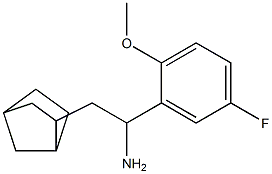 2-{bicyclo[2.2.1]heptan-2-yl}-1-(5-fluoro-2-methoxyphenyl)ethan-1-amine Struktur