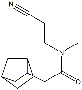 2-{bicyclo[2.2.1]heptan-2-yl}-N-(2-cyanoethyl)-N-methylacetamide Struktur