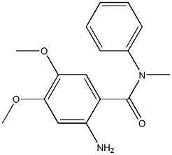 2-amino-4,5-dimethoxy-N-methyl-N-phenylbenzamide Struktur