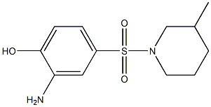 2-amino-4-[(3-methylpiperidine-1-)sulfonyl]phenol Struktur