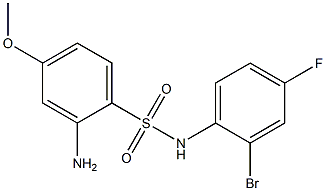 2-amino-N-(2-bromo-4-fluorophenyl)-4-methoxybenzene-1-sulfonamide Struktur