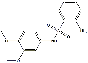 2-amino-N-(3,4-dimethoxyphenyl)benzene-1-sulfonamide Struktur