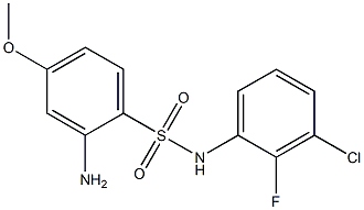 2-amino-N-(3-chloro-2-fluorophenyl)-4-methoxybenzene-1-sulfonamide Struktur