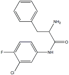 2-amino-N-(3-chloro-4-fluorophenyl)-3-phenylpropanamide Struktur