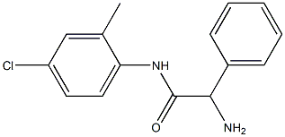 2-amino-N-(4-chloro-2-methylphenyl)-2-phenylacetamide Struktur